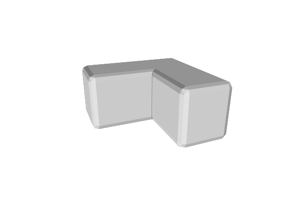 An L-shaped solid after dilate